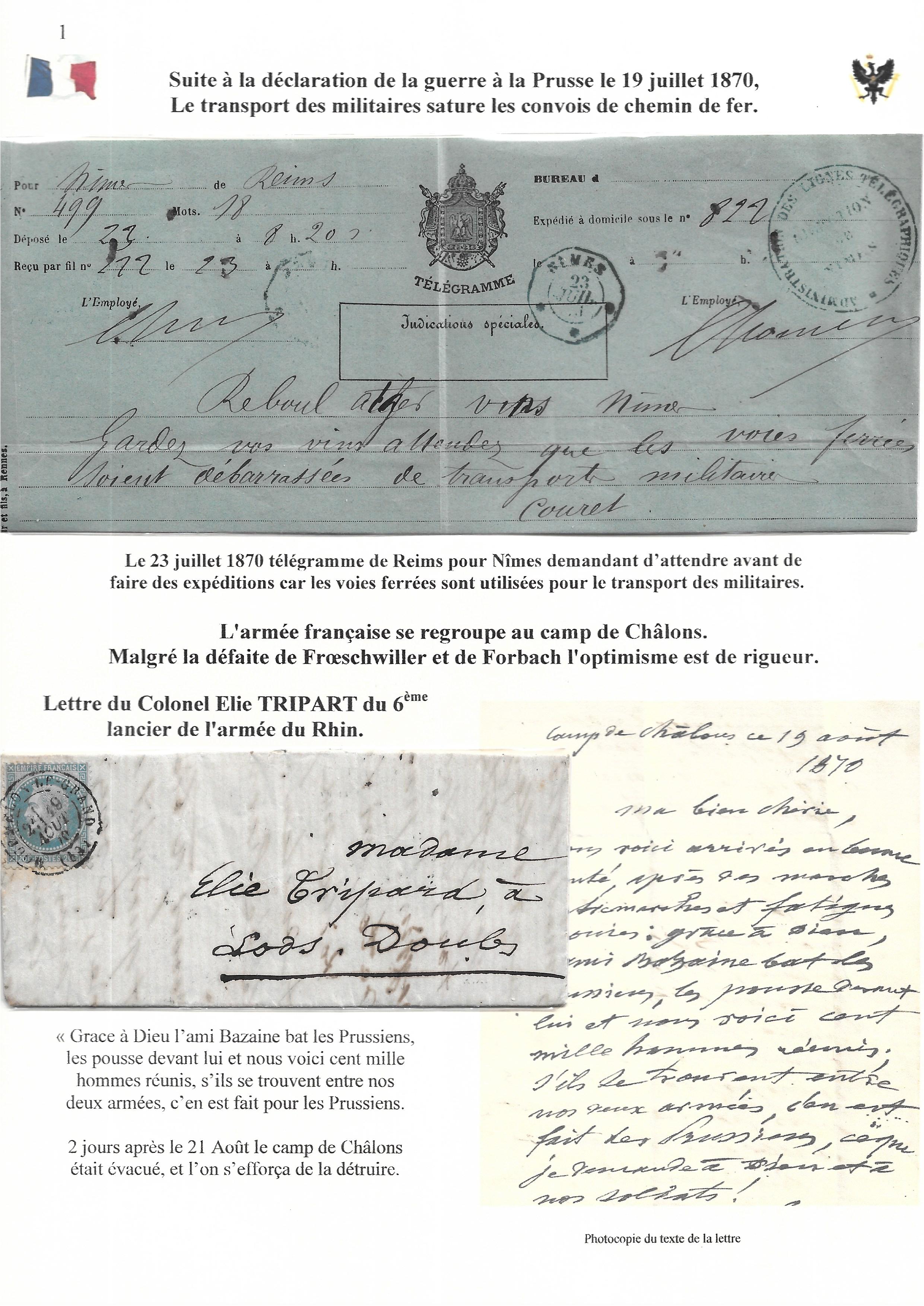 Occupation Prussienne dans la Marne 1870-1872 : Cons��quences sur les relations postales p. 3