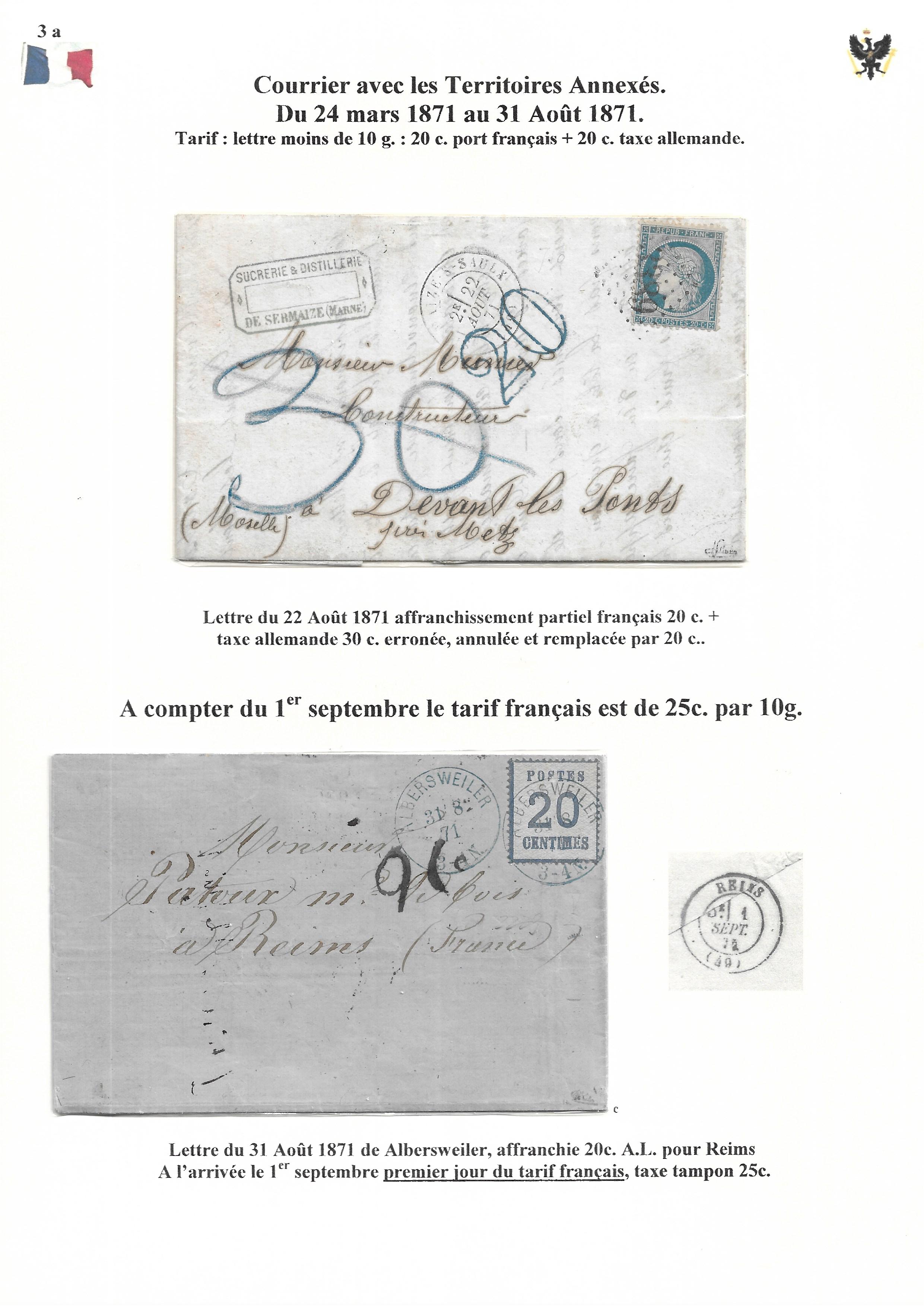 Occupation Prussienne dans la Marne 1870-1872 : Cons��quences sur les relations postales p. 34