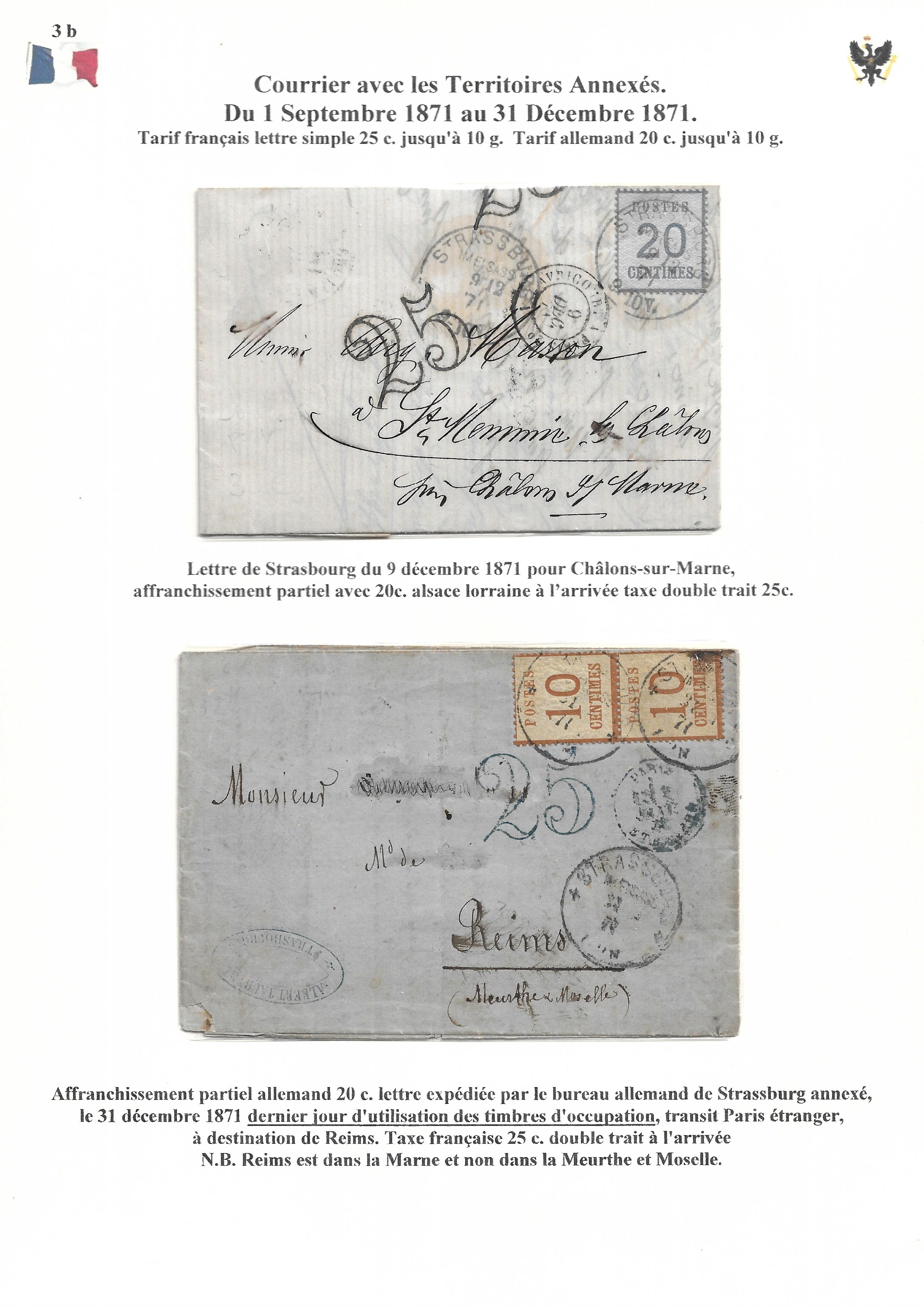 Occupation Prussienne dans la Marne 1870-1872 : Cons��quences sur les relations postales p. 38