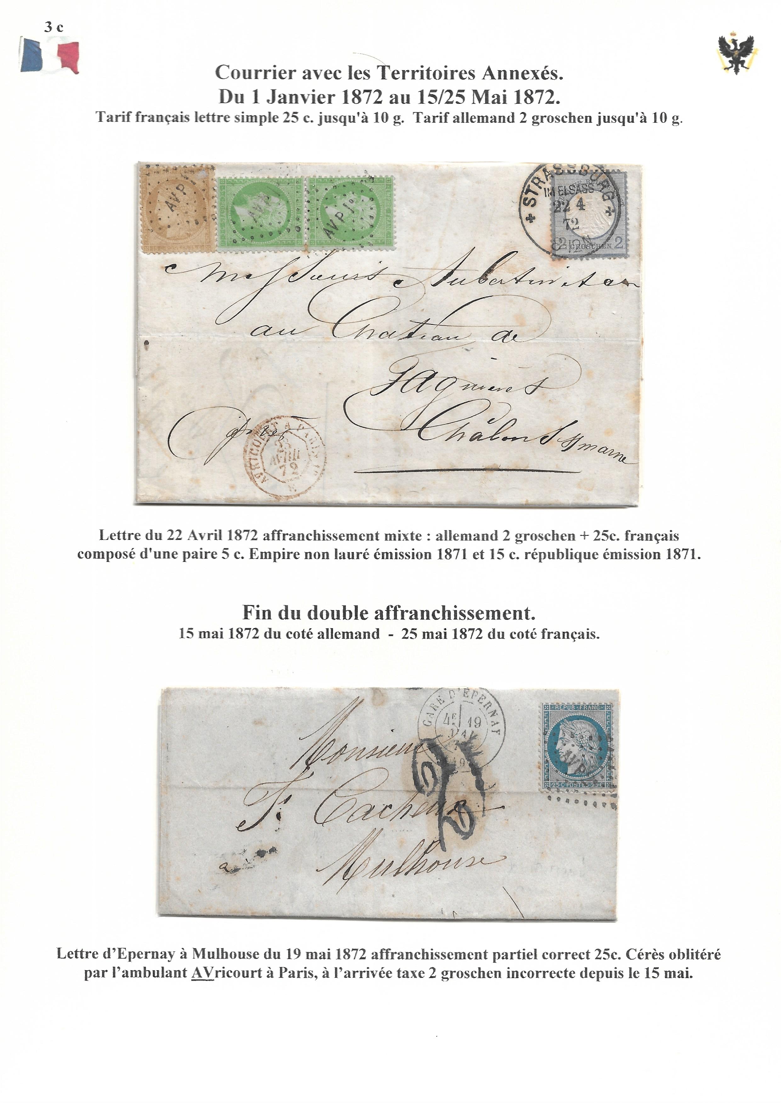 Occupation Prussienne dans la Marne 1870-1872 : Cons��quences sur les relations postales p. 43