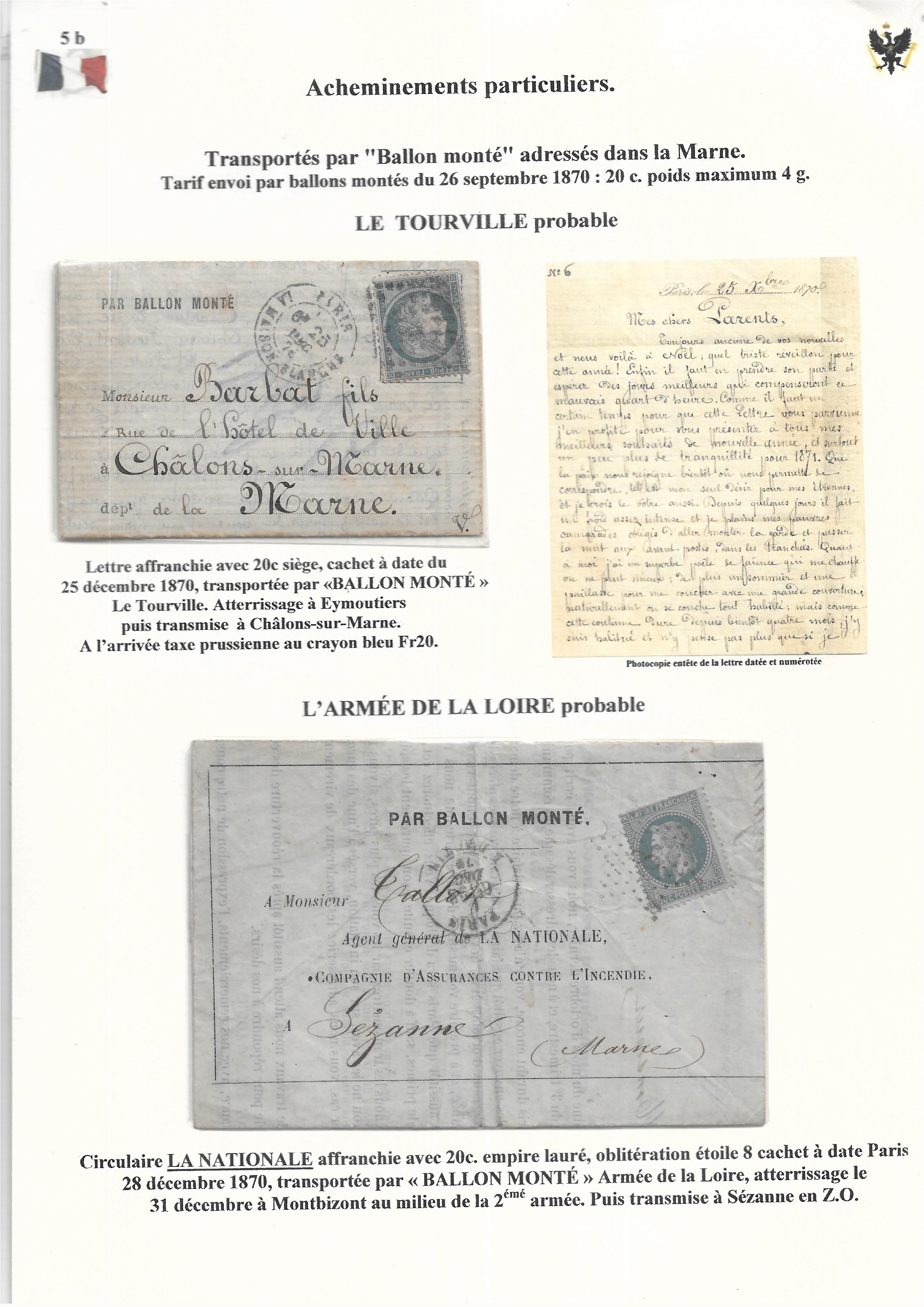 Occupation Prussienne dans la Marne 1870-1872 : Cons��quences sur les relations postales p. 64
