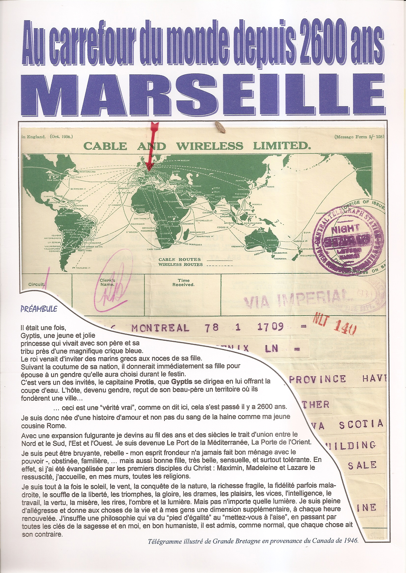 Au carrefour du monde depuis 2600 ans : Marseille p. 1