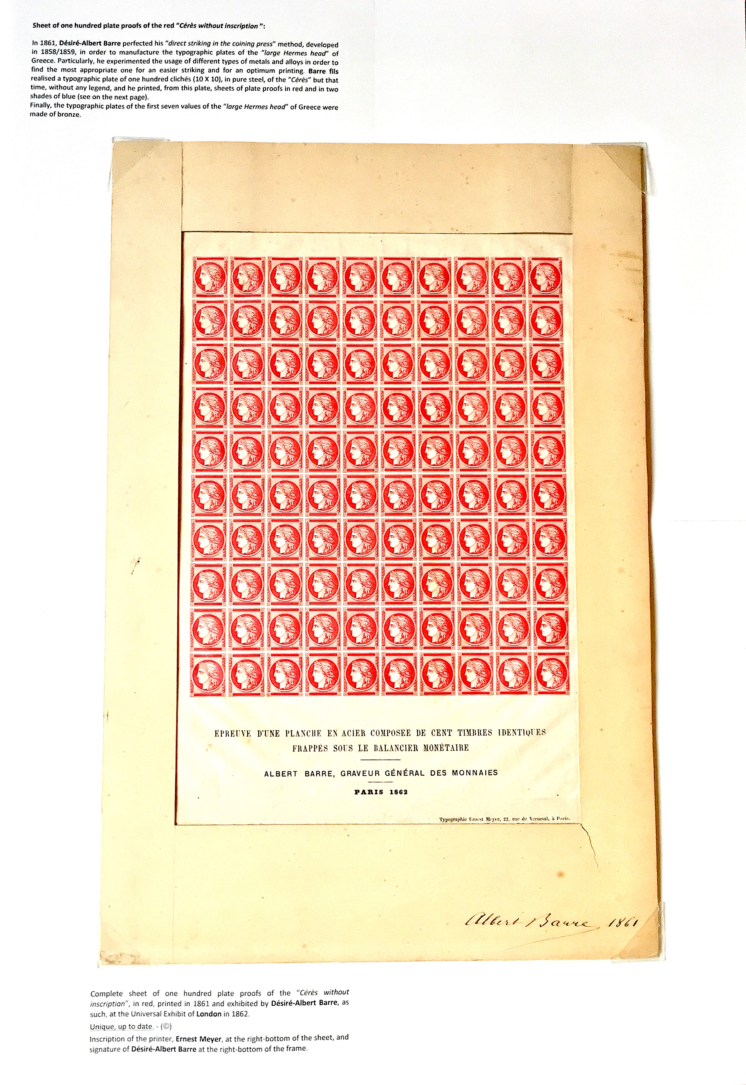 La fabrication et l���utilisation postale des tirages de Paris de la grosse t��te d���Herm��s de Gr��ce��� p. 5