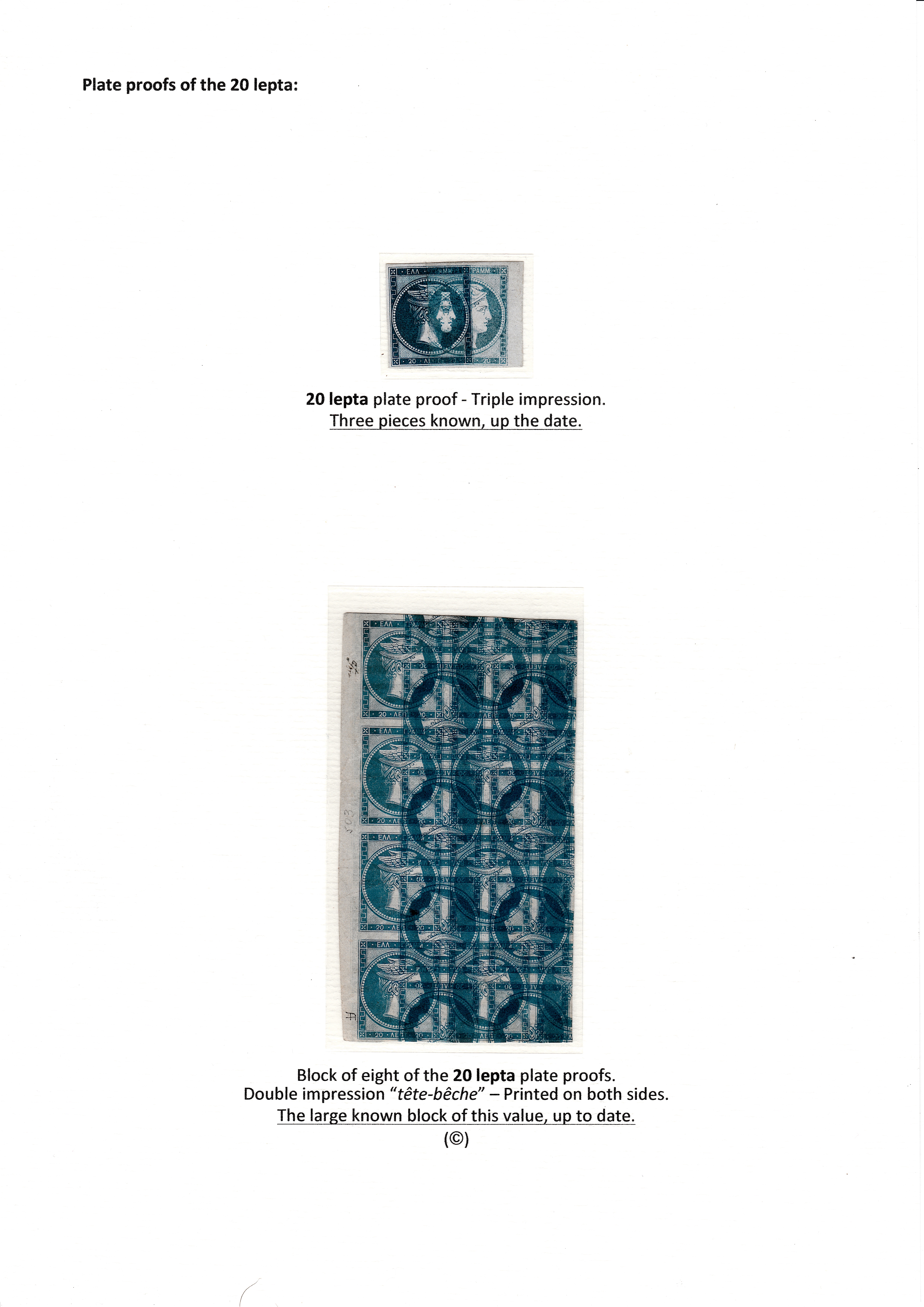 La fabrication et l���utilisation postale des tirages de Paris de la grosse t��te d���Herm��s de Gr��ce��� p. 14