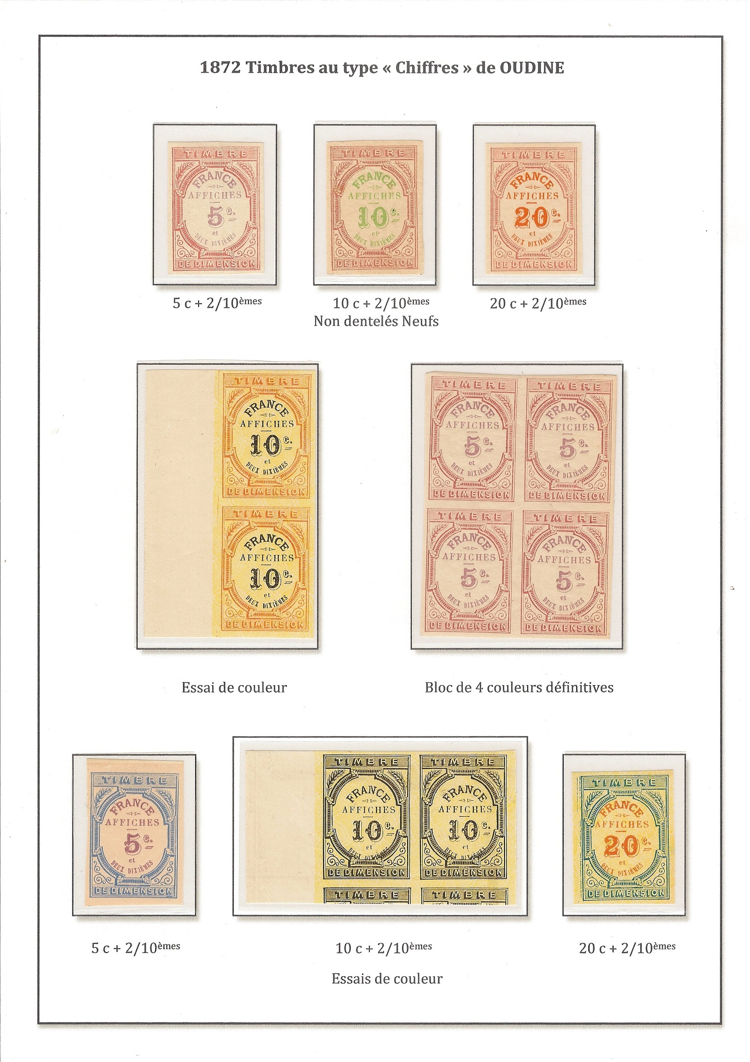 Les timbres nationaux, mobiles pour affiches p. 12