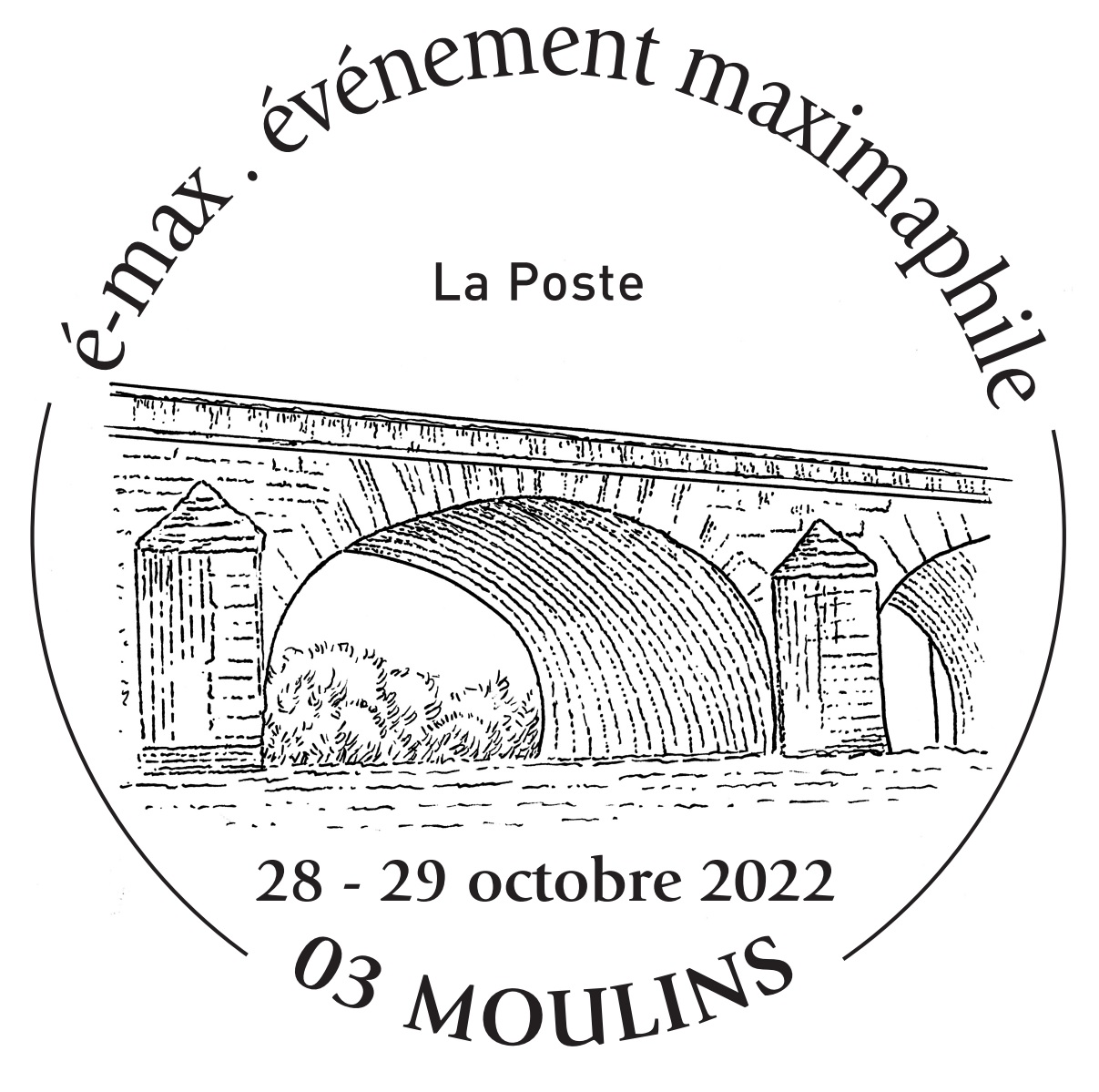 Le timbre à date de Timbres-Passion Moulins 2022