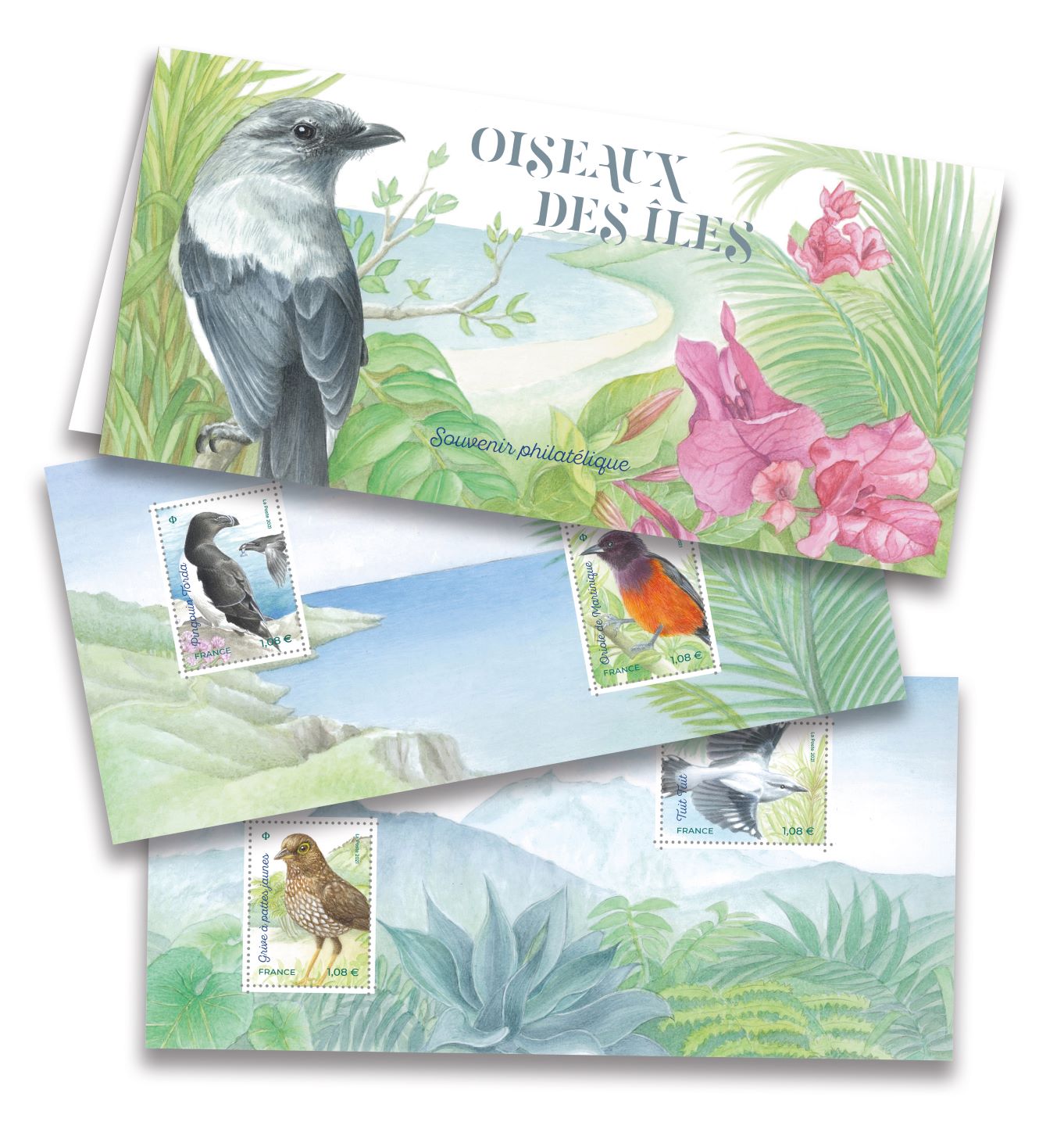 Emission Bloc et timbre ’Oiseaux des îles’
