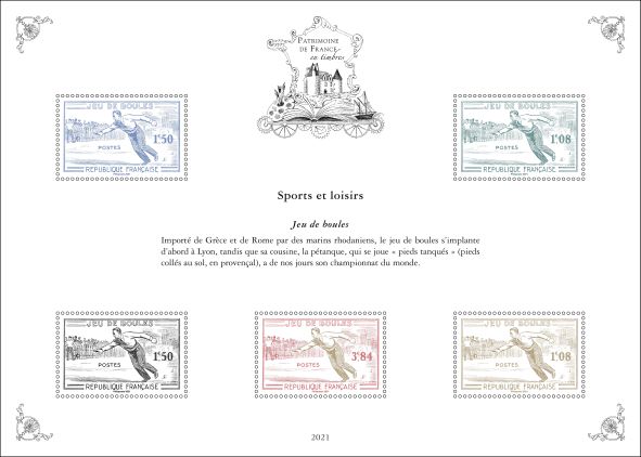 Emission Patrimoine de France en timbres