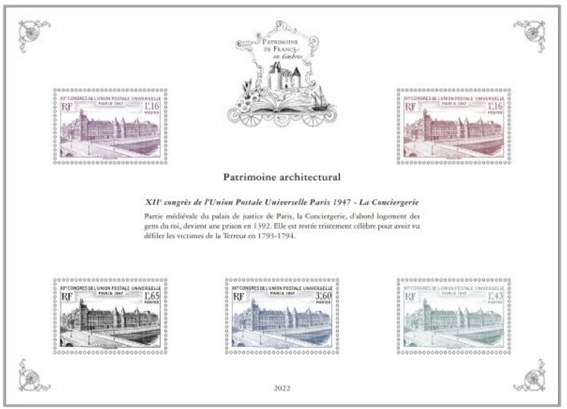 Emission Le patrimoine de France en timbres