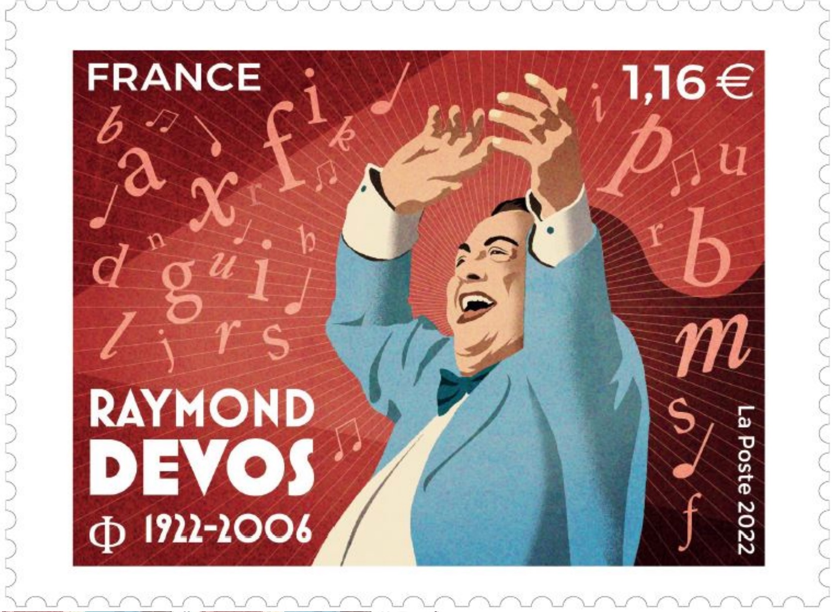 Emission Raymond Devos (1922 - 2006)